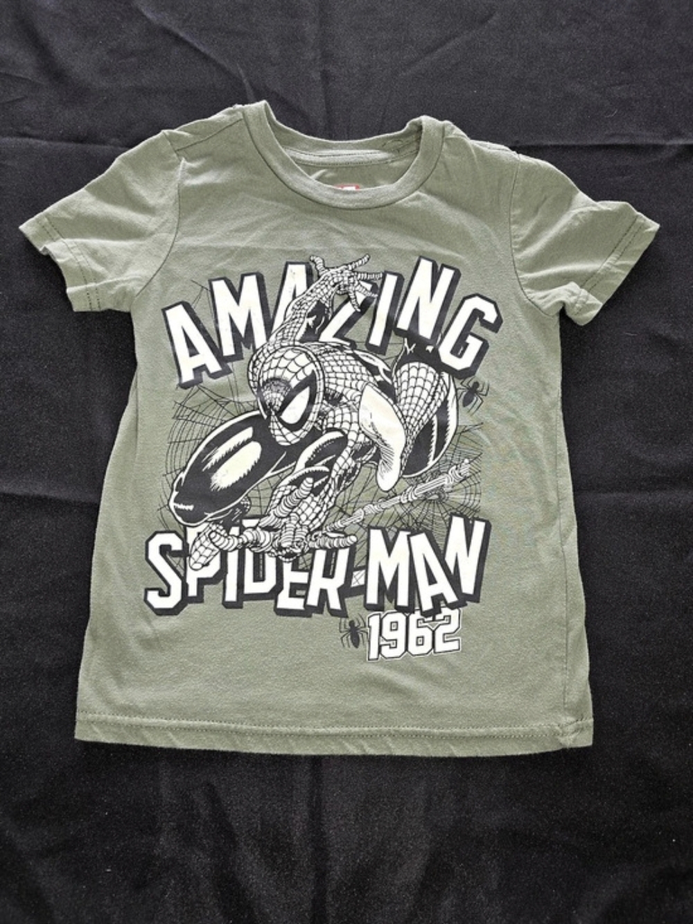 Marvel Spider-Man 1962 Graphic Tee Toddler Size 5 Green